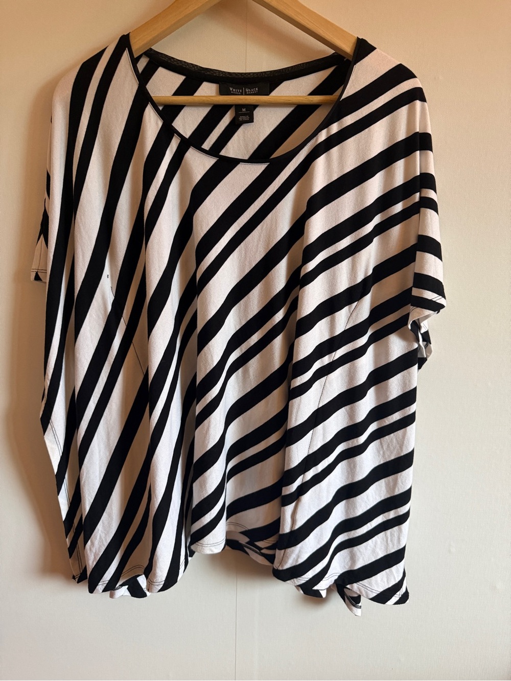 White House Black Market Striped Oversized Tunic Top Medium